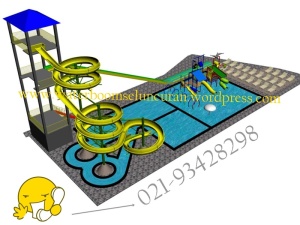 desain seluncuran fiber , waterboom , water slide , wahana kolam renang , desain waterpark , water park